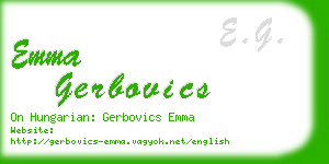 emma gerbovics business card